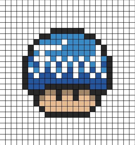 A pixel art template of a Mario mushroom themed as the veichel make ...