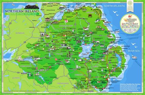 Northern Ireland tourist map