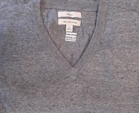 M&S Men's V-Neck Jumpers Pure Cotton Brand New Multiple Colours Available | eBay