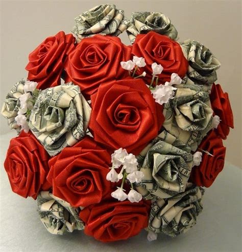 Money Bunches of Love Money & Origami Flower Bouquet/ Tossing