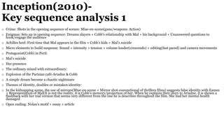 Film Studies- Paper 1(Session C: Inception & Captain Fantastic) | PPT