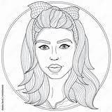 Girl Head Coloring Pages sketch template