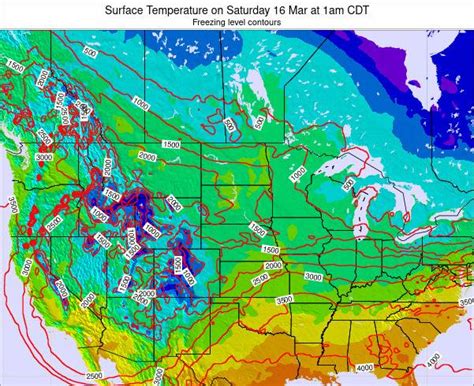 North-Dakota Surface Temperature on Saturday 20 Mar at 7am CDT