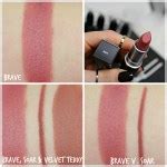 MAC Brave Lipstick, Swatches and Review
