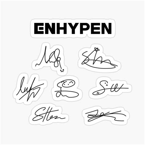 enhypen sticker pack 7 names 1 logo i land sticker by cupofmin pop ...