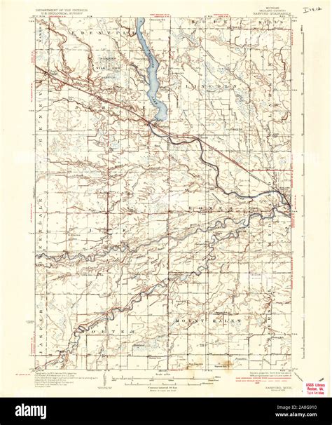 Map of sanford michigan hi-res stock photography and images - Alamy