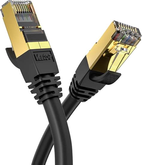 4m/13ft CAT8 Ethernet Cable Veetop 40Gbps 2000Mhz High Speed Gigabit SFTP Lan Network Internet ...