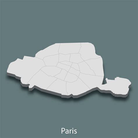 3d isometric map of Paris is a city of France 11305658 Vector Art at Vecteezy