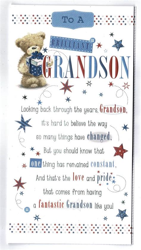 8 Birthday Card Verses For Grandson in 2021 | Birthday verses for cards, Birthday verses ...