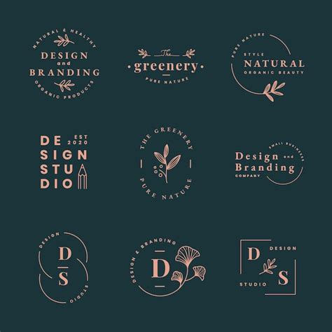 Free Vector | Aesthetic fashion logo, business template for branding design vector set