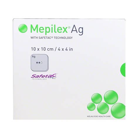 Mepilex AG Foam Dress W/Silver 4 x 4 Inch 287100 Pack of 6 | ADW Diabetes