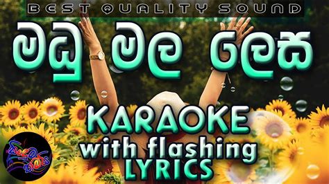 Madu Mala Lesa Karaoke with Lyrics (Without Voice) - YouTube