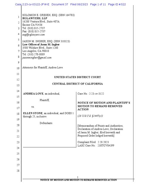 Motion For Remand | PDF | Diversity Jurisdiction | Complaint