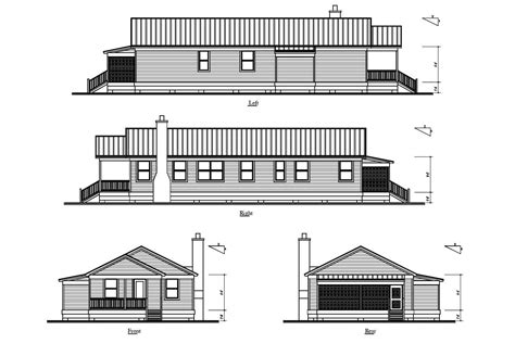 House design with different elevation in AutoCAD - Cadbull