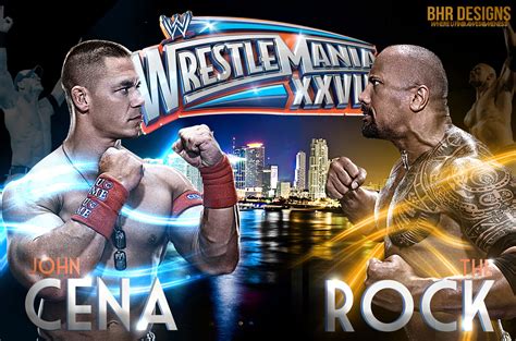 Wrestlemania 28 : John Cena Vs The Rock by thebhr10 on DeviantArt