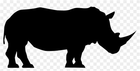 File - Rhinoceros Profil - Rhinoceros Silhouette Png, Transparent Png ...