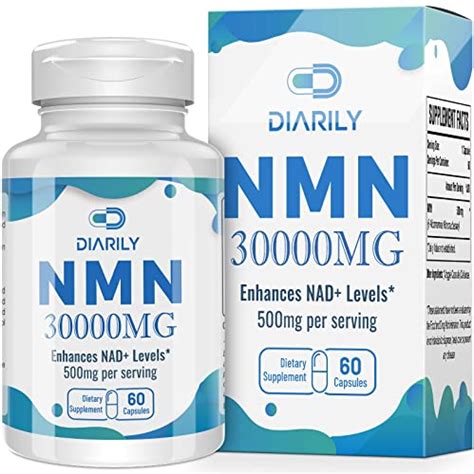 Diarily NMN Nicotinamide Mononucleotide Supplements 30000mg Stabilized Form Anti-Aging Higher ...