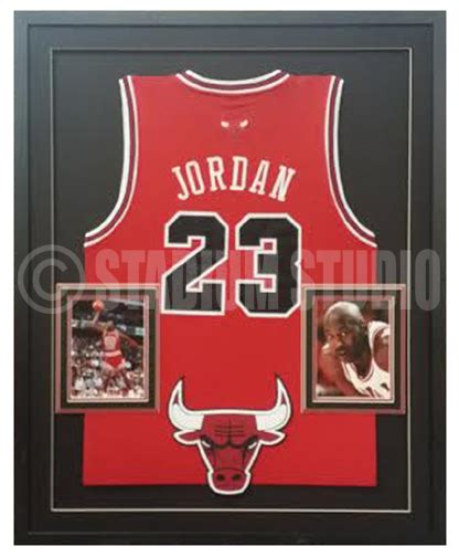 Michael Jordan Autographed Framed Bulls Jersey - The Stadium Studio