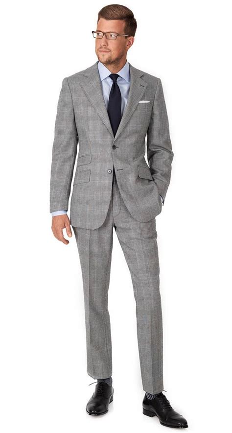 Grey Glen Plaid Suit | Extrafine English Wool by Alfred Brown. Browse ...