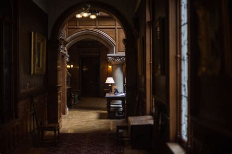 The baronial, wood panelled interior of Skibo Castle in the Scottish Highlands. | Skibo castle ...