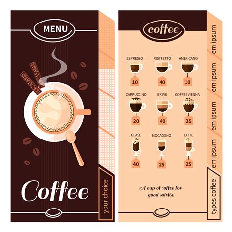 Coffee Menu Design 477163 Vector Art at Vecteezy