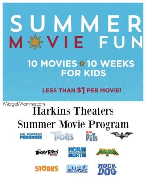 Harkins Theater Summer Movies Program for Kids - $1 Movie Tickets • MidgetMomma