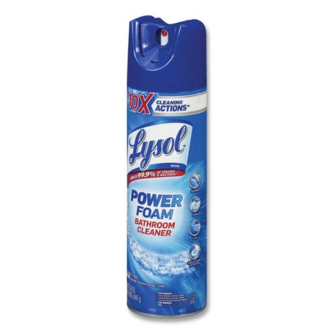 LYSOL® Brand Power Foam Bathroom Cleaner, 24 oz Aerosol Spray ...