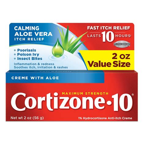 Cortizone 10 Maximum Strength Hydrocortisone Anti Itch Cream for Bites (2 Oz) - Walmart.com