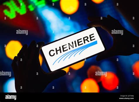 In this photo illustration, the Cheniere Energy, Inc. logo is displayed ...