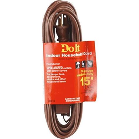 15' 16/2 Brown Extension Cord Do It Best Extension Cords IN-PT2162-15X-BR - Walmart.com ...