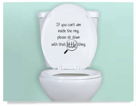 Toilet Decal, Funny Sayings for Toilet Seat, If You Sprinkle Sticker, Bathroom Humor Phrase ...