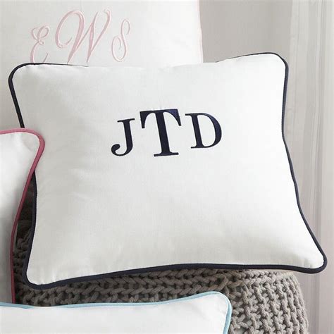 Classic Monogrammed Pillow Cover | Pillow covers, Monogram pillows, Monogram throw pillow