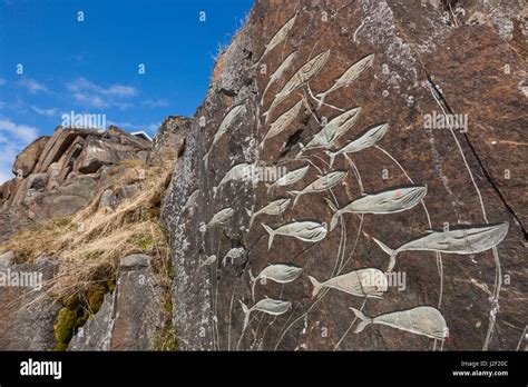 Greenland, Qaqortoq, Stone and Man outdoor sculpture project, They Came ...