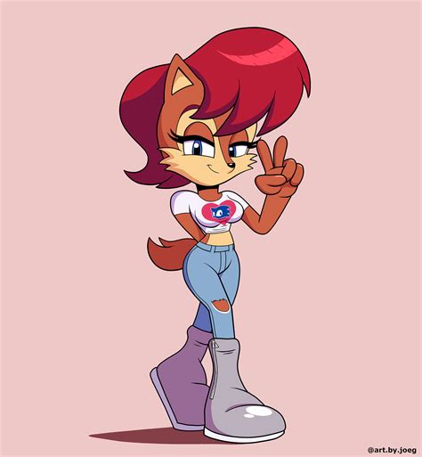 Sally wearing jeans and a Sonic T-shirt | Sonic the Hedgehog | Know ...