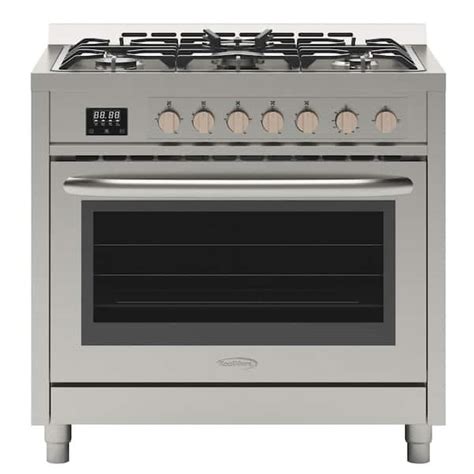 Koolmore 36 in. 5 Burner Freestanding Gas Range in. Stainless Steel GRS ...