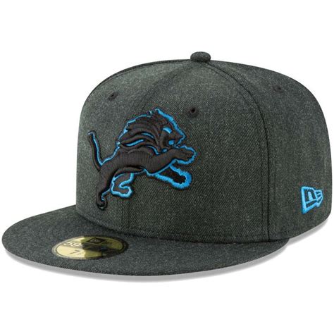 Detroit Lions New Era Bold 59FIFTY Fitted Hat - Heathered Black ...