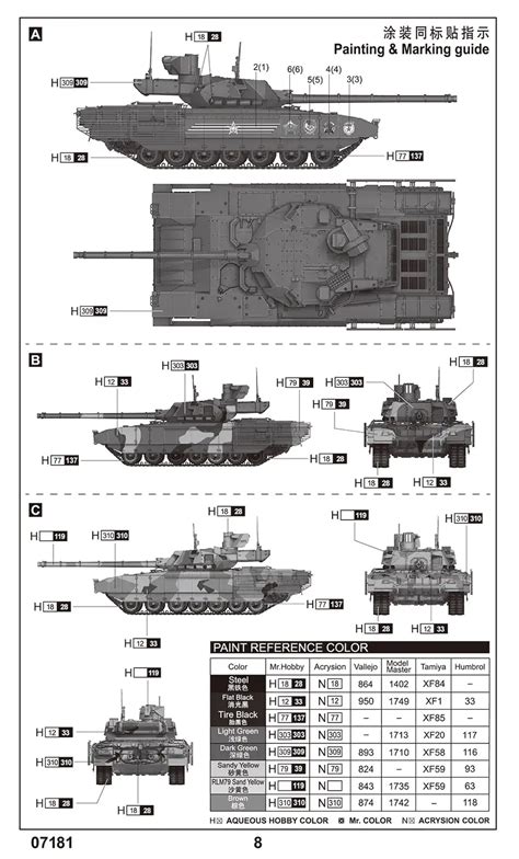 Trumpeter Russian T-14 Armata Main Battle Tank Scale 1/72