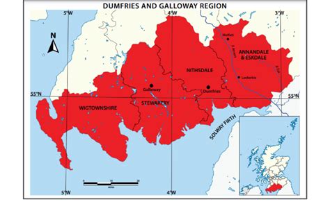 Map of Dumfries and Galloway in southwestern Scotland | Download Scientific Diagram