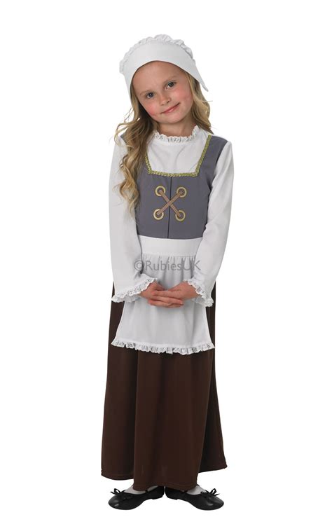 Medieval Tudor Dress Girls Fancy Dress World Book Day Childs Costume Outfit New | eBay