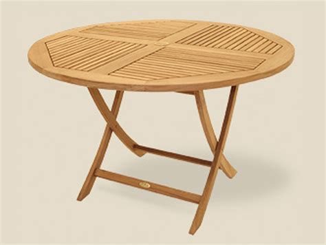 4 Foot Round Teak Folding Table by Royal Teak Collection