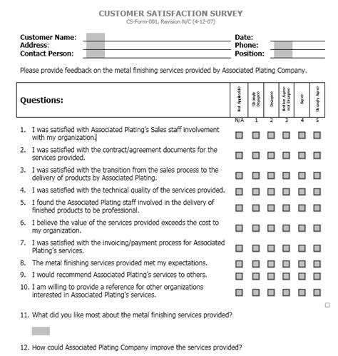 13 Free Sample Customer Satisfaction Survey - Printable Samples