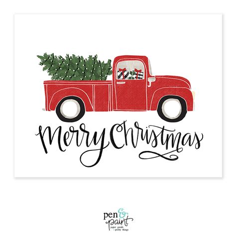 Printable Red Truck Christmas - Printable Word Searches