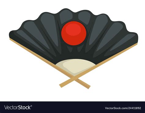 Japanese fan country symbol and culture geisha Vector Image