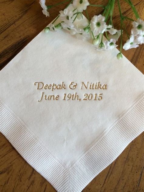 50 Personalized Napkins Personalized Napkins Wedding Personalized ...