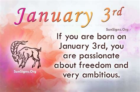 January 3 Famous Birthdays - SunSigns.Org