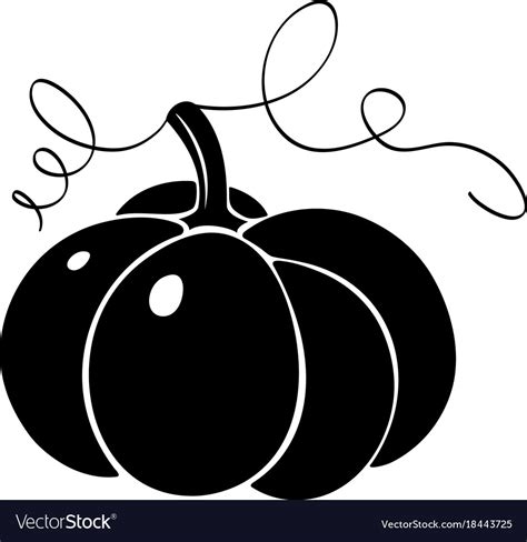 Pumpkin silhouette Royalty Free Vector Image - VectorStock