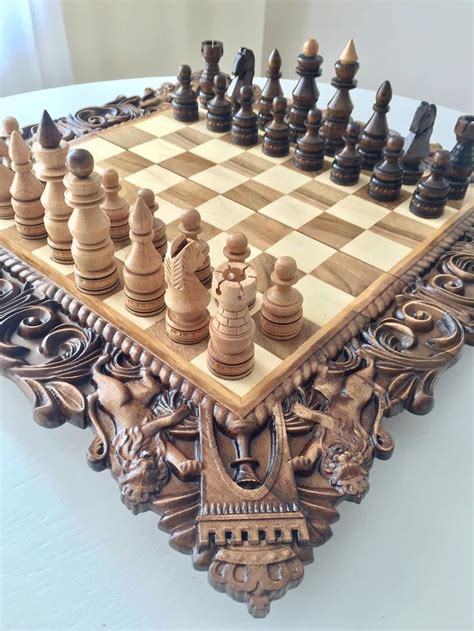 Luxury Chess Sets With Storage Large Chess Set With Board | Etsy | Xadrez jogo, Tabuleiro de ...