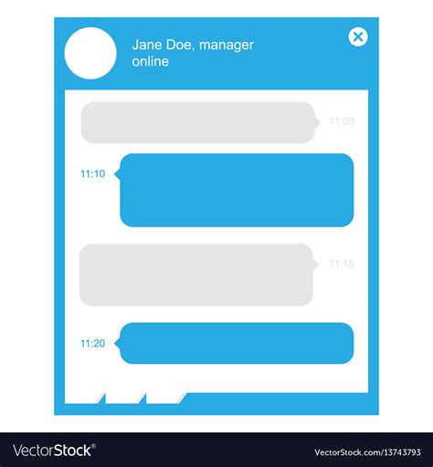 Flat design online chat with manager template Vector Image