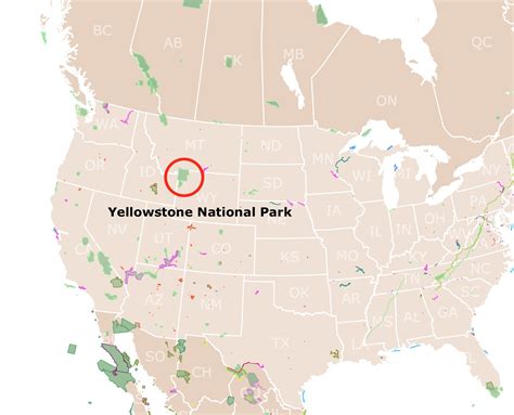 Interactive Map of the Yellowstone National Park