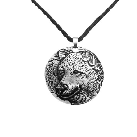 Viking Wolf Head Pendant Handmade Wild Wolf Spirit Necklace Norse Viking Jewelry-in Pendant ...